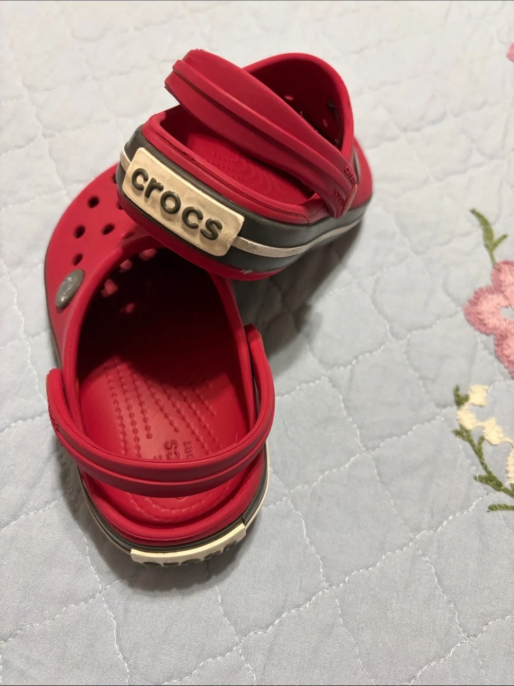 CROCS red toddlers